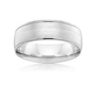 White Metal Gents Wedding Ring- HR2777