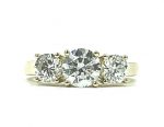 18ct Yellow Gold Trilogy Brilliant Cut Engagement Ring.